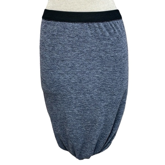 Alexander Wang Skirt Women's Small Blue Heather Knee Length Synched - Picture 1 of 15